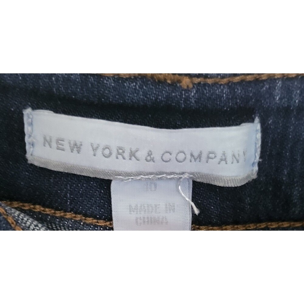 New York & Company Front Button Dark Wash Denim Skirt Size 10 - Picture 3 of 3